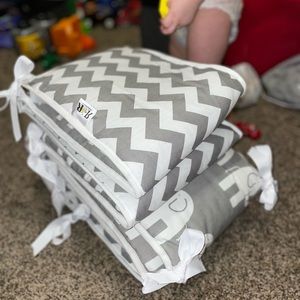 Reversible Crib Bumper and/or Rail Cover